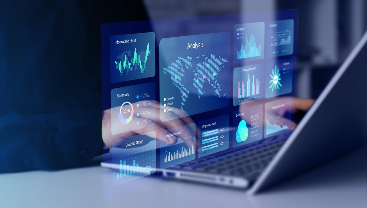 Advanced audience measurement technology with holographic data dashboard